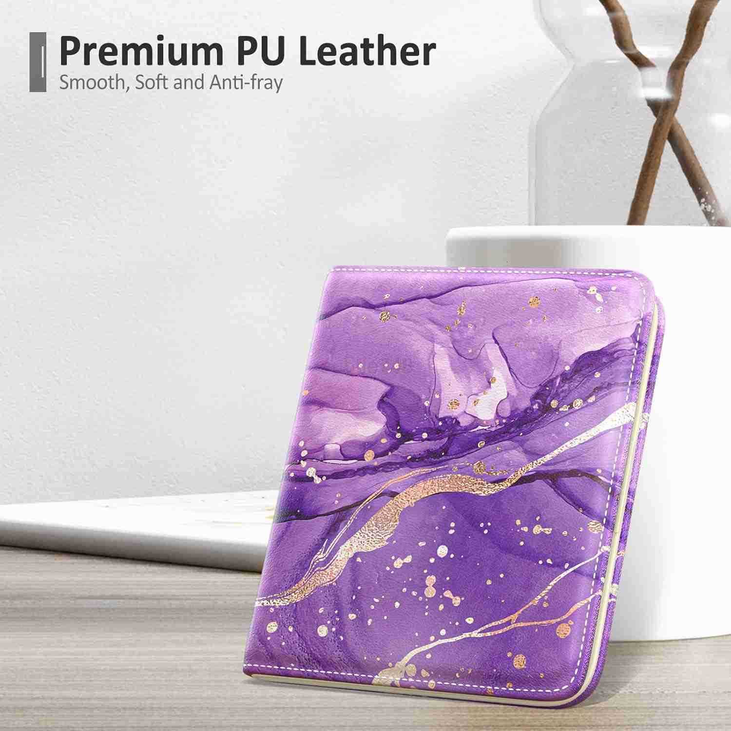 Womens Wallet Small Slim RFID CARD Holder Wallet for Women Leather Compact Bifold Purse with Zipper Coin Pocket Cute Ladies Purse with ID Window PurpZ