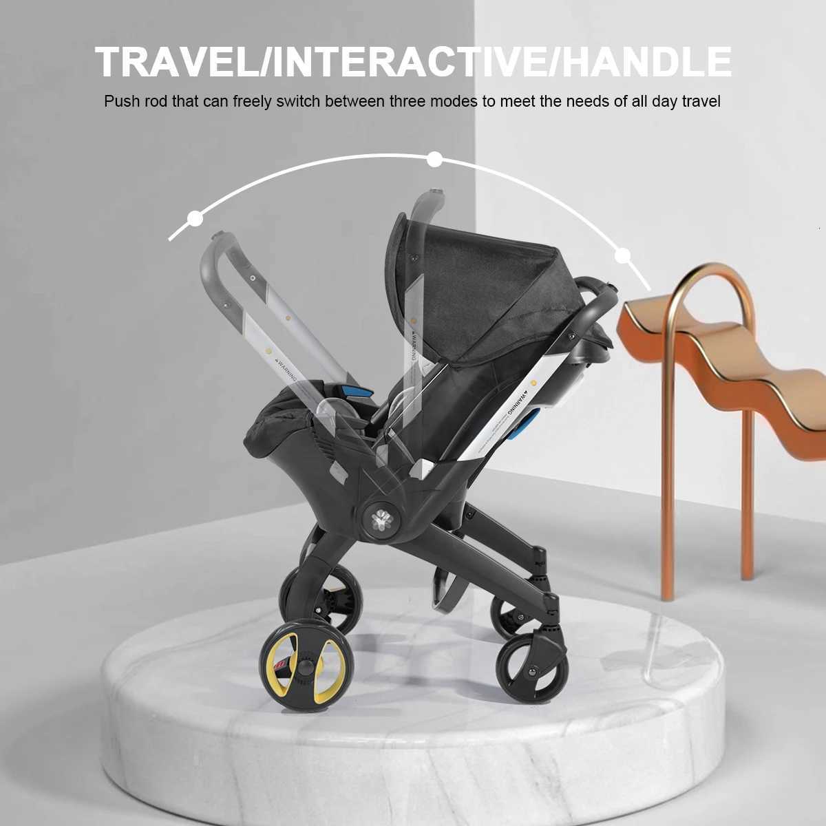 Bidirectional travel baby stroller portable and foldable metal frame and comfortable fabric available in multiple colors W250910