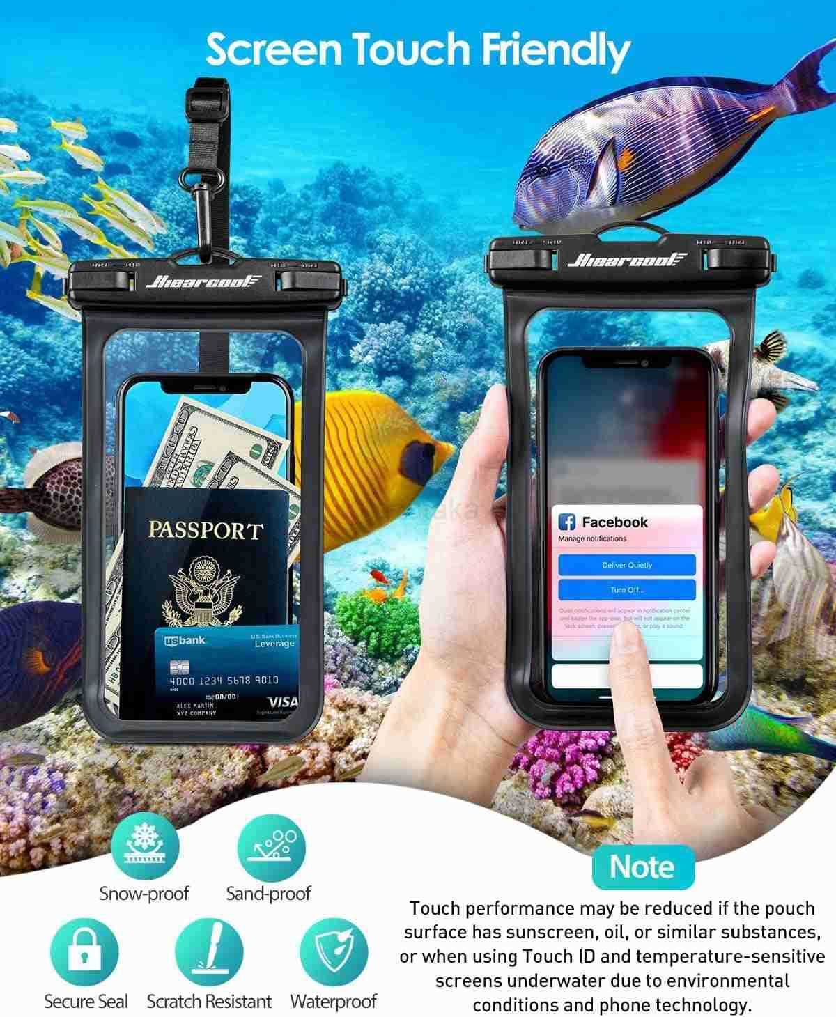 Waterproof Pouch for iPhone Waterproof Phone Bag Travel Essentials Cruise Accessories Must Haves4Pack Black Z250910