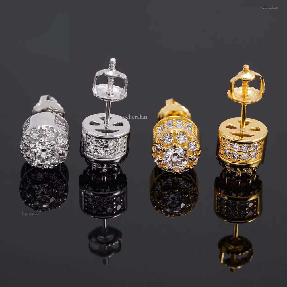Wholesale Pass Dia Tester Hot Selling Fine Jewelry Men Women Earring Sterling Sier Hiphop VVS Moissanite Stud Earrings