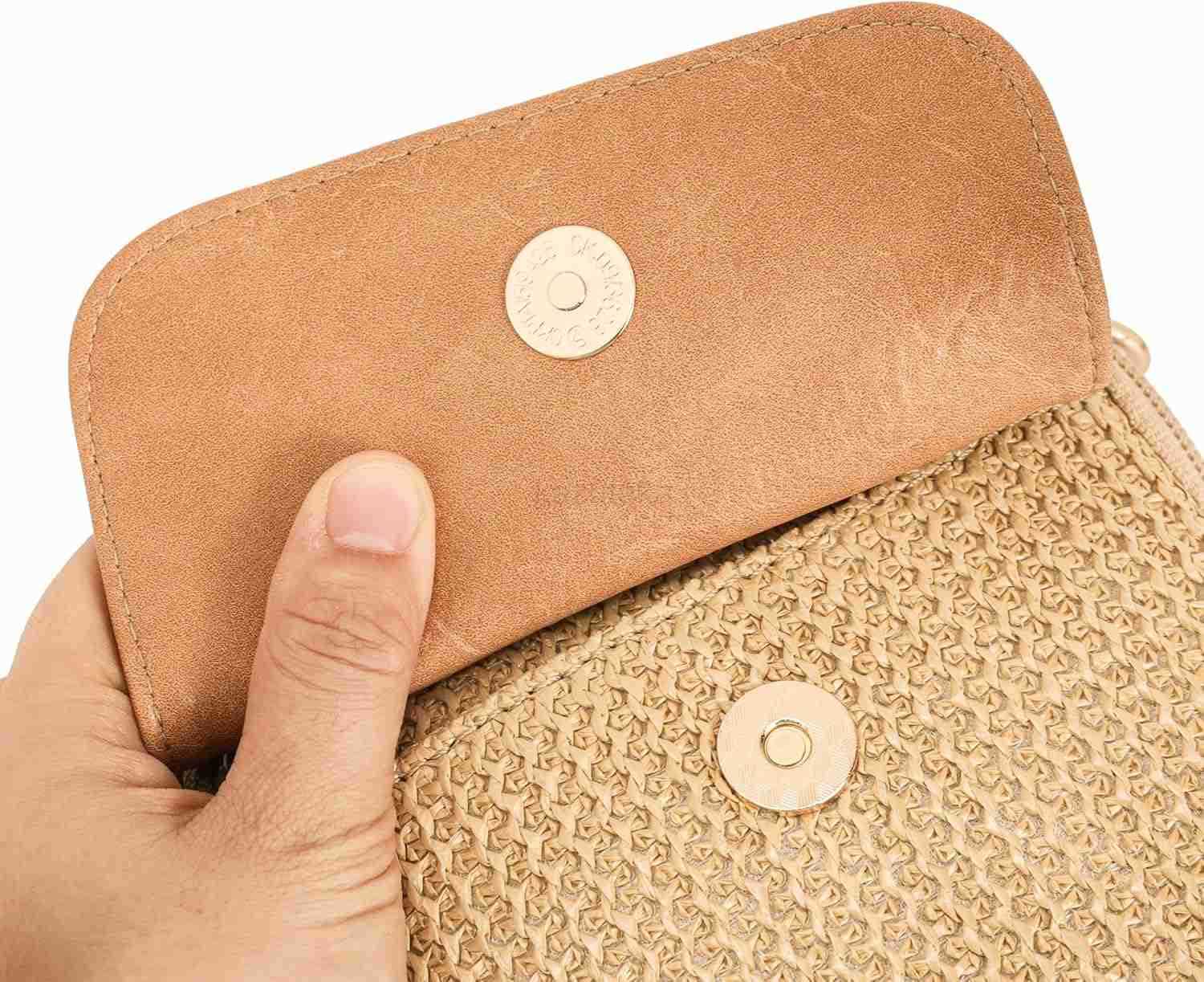 Blocking Summer Straw Purses for Women 2025 Small Crossbody Bags Cell Phone Wallet Purse for Travel Beach Z250910