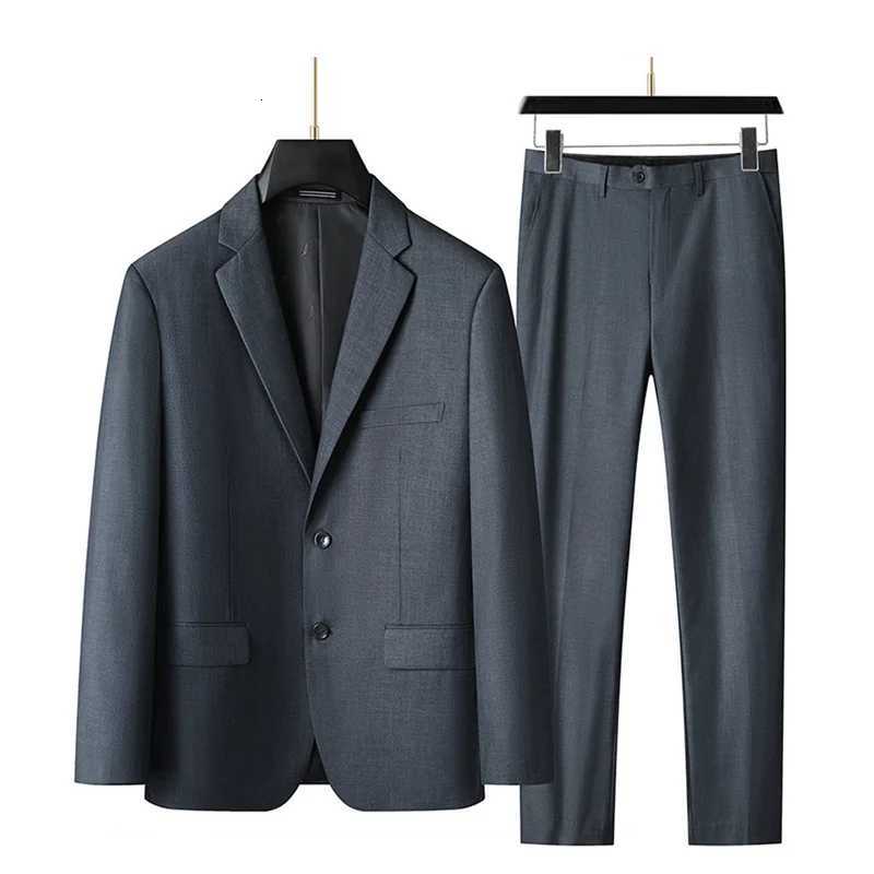 Mens 2025 Business Casual Suit And Trousers TwoPiece Set Large Size XL9XL Handsome Solid Color AllInOne Wedding Dress W250910