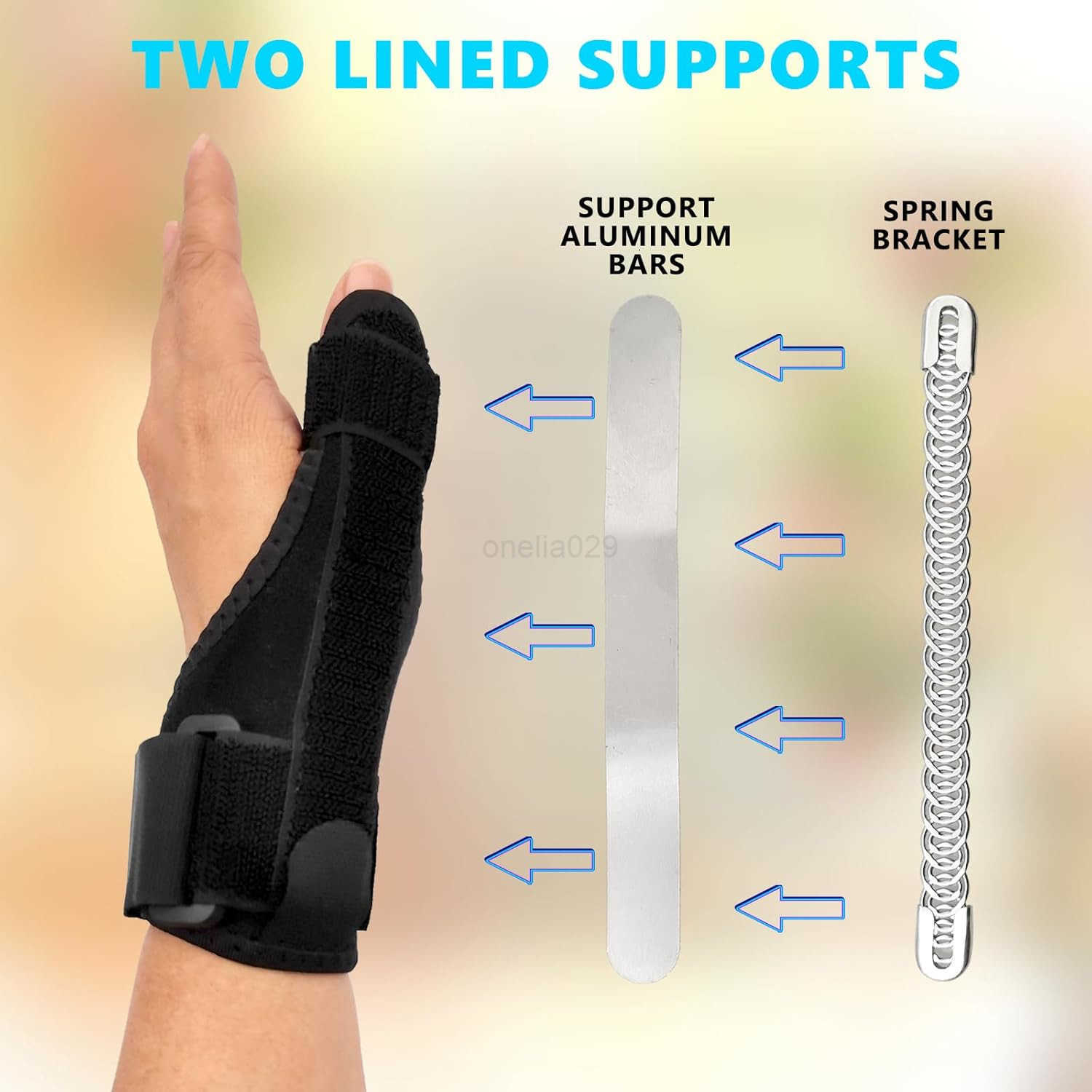 2 Pack Thumb BraceThumb Spica Splint Reversible Thumb Wrist Stabilizer splint Adjustable Breathable Wrist SplintHand Brace for Right and Left Hand Pai