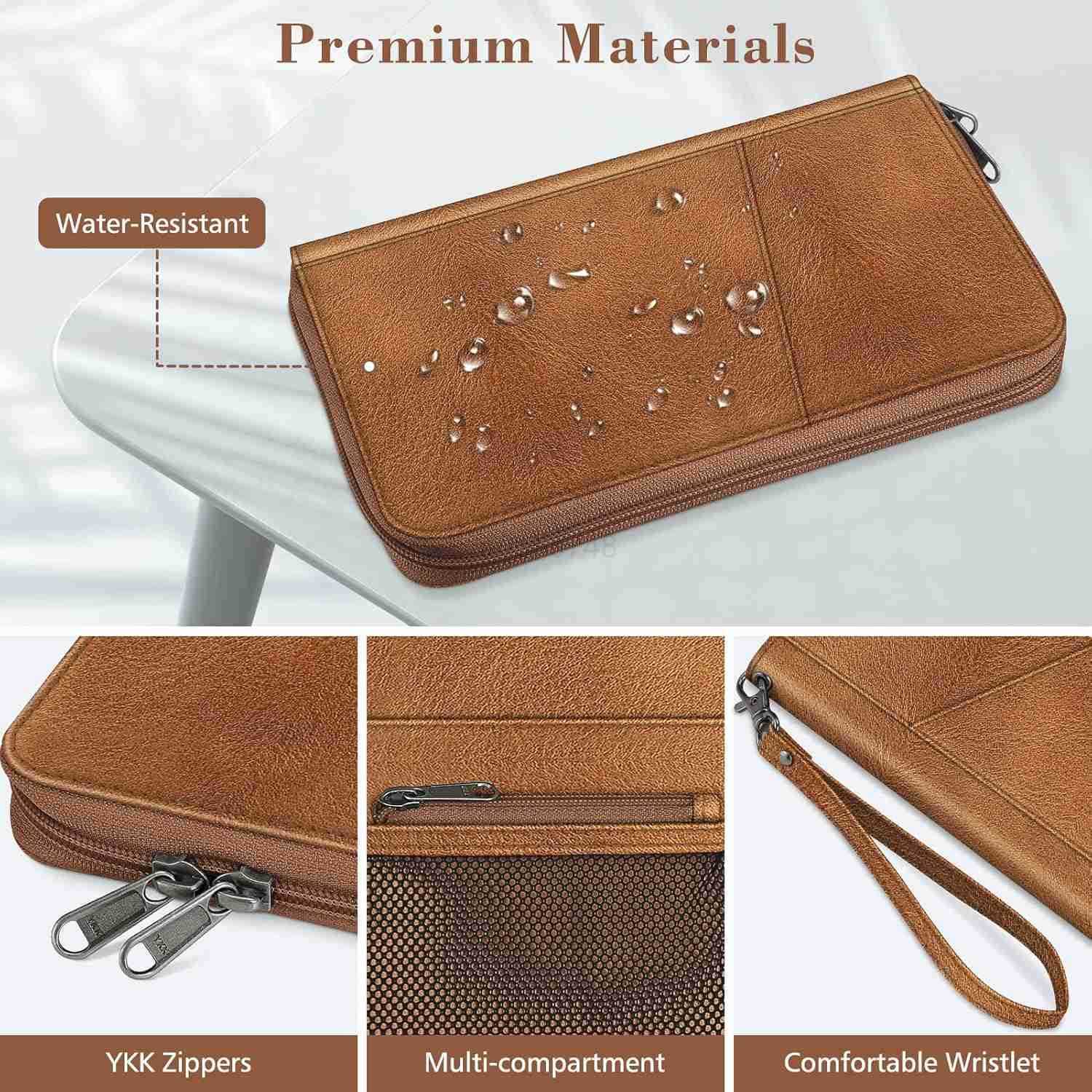 Family Passport Holder Wallet RFID Blocking Travel Document Organizer Clutch Bag CARDs Case Cover for Women MenZ250910