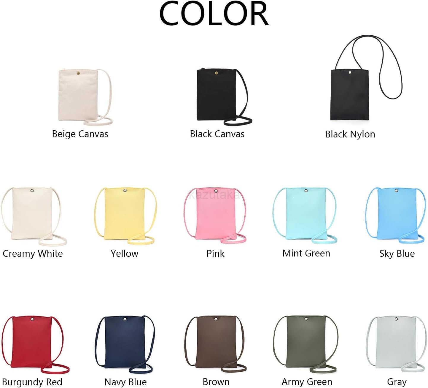 Nylon Mobile Phone Bag Mini Cloth Bag ins Style Japanese Simple and Versatile Messenger Small Square Bag Z250910