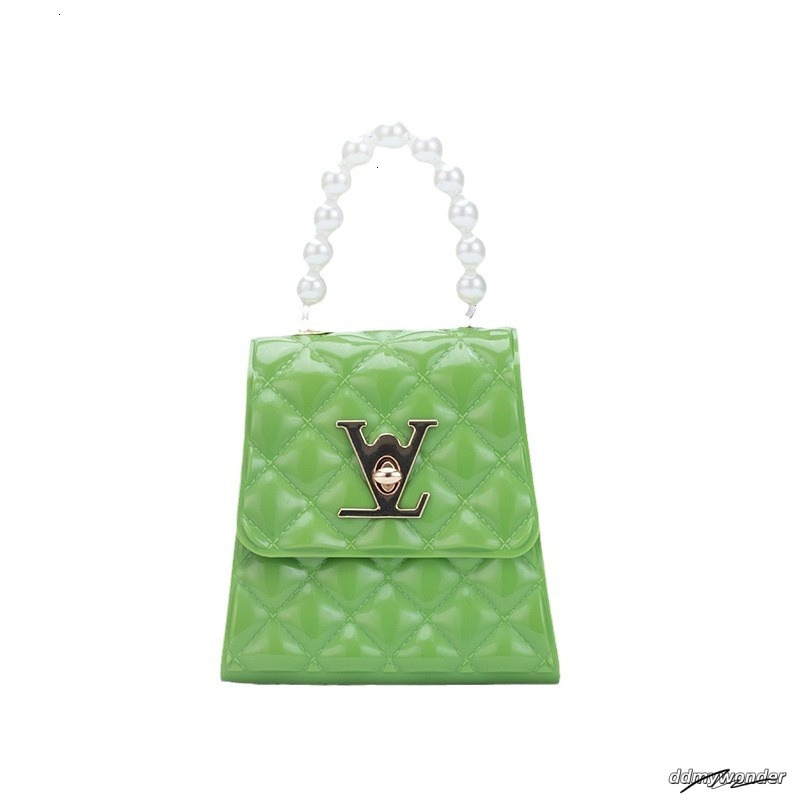 Lanjia- Style Dia Mesh Dinner Mini Handbag Free Shipping Designer PVC Pearl Jelly Fashionable Stain Resistant Easy To Wash Shoulder Crossbody Bag E8de