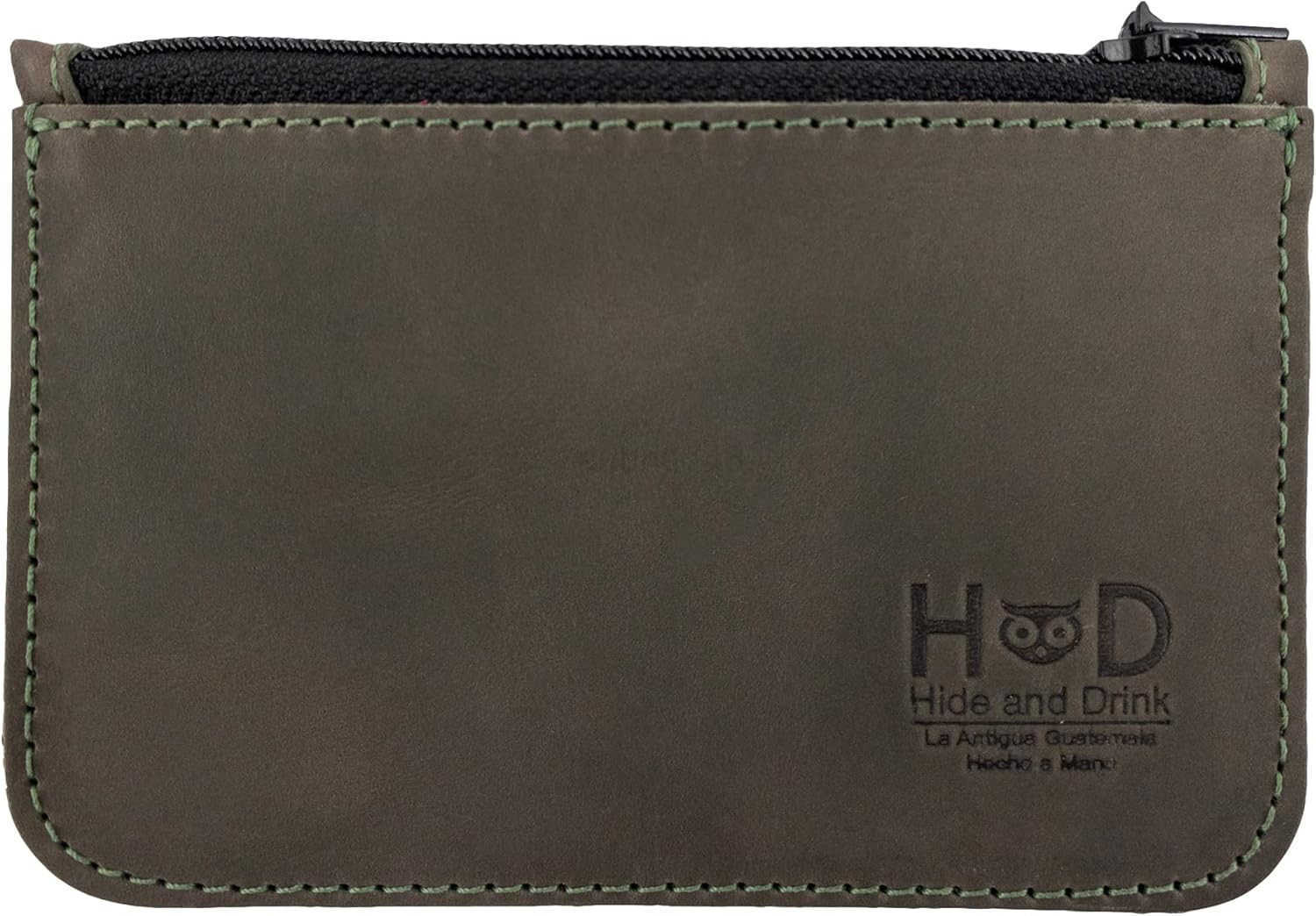 Zippered Wallet Card Case Folded Bills Storage Coin Organizer Travel Accessories Full Grain Leather Handmade Bourbon BrownZ250910