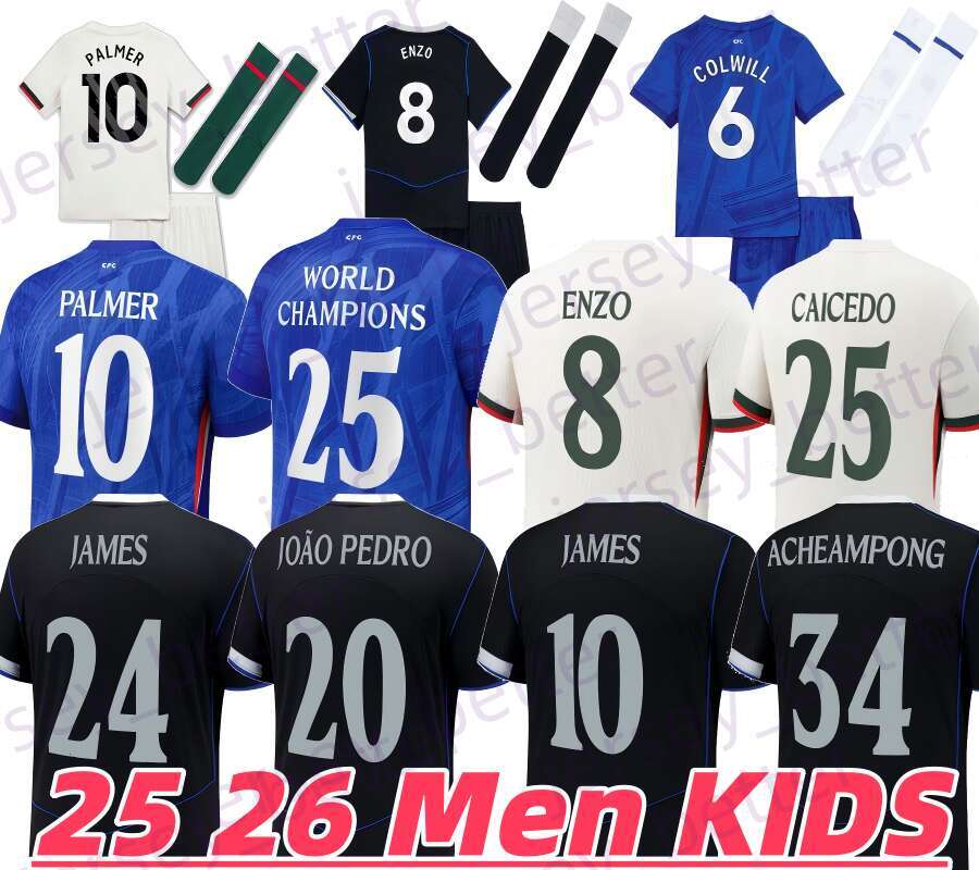 25 26 Palmer DELAP Enzo CAICEDO NETO MUDRYK Madueke JAMES N.JACKSON NKUNKU COLWILL football Shirt men kids kit Stadium sock