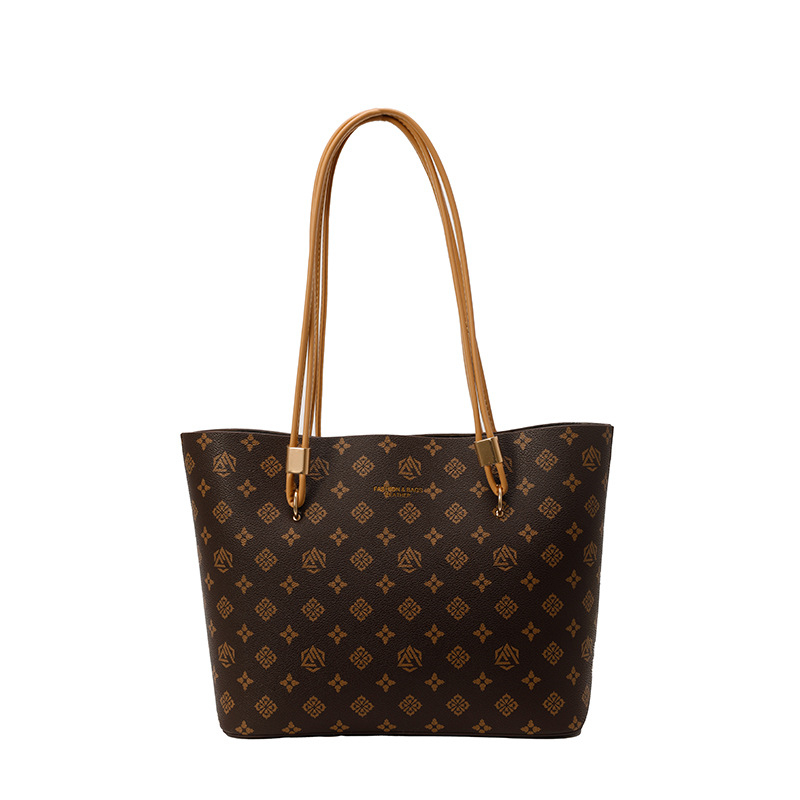 Free shipping designer bag 2025 New Handheld Fashion Printed Shoulder Bag for Women Large Capacity Tote Bag white khaki