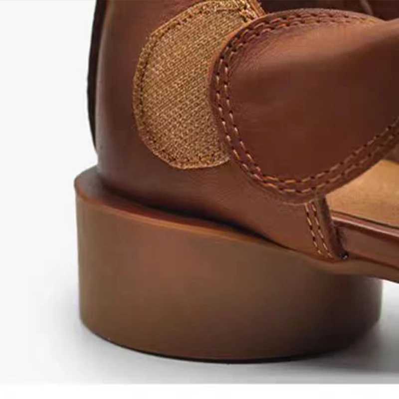 Women Heeled Sandals Chunky Designer Shoes Woman Elegant Summer New 2025 Pumps Fashion Mary Jane Shoes Dress Sandalias De Mujer W250910