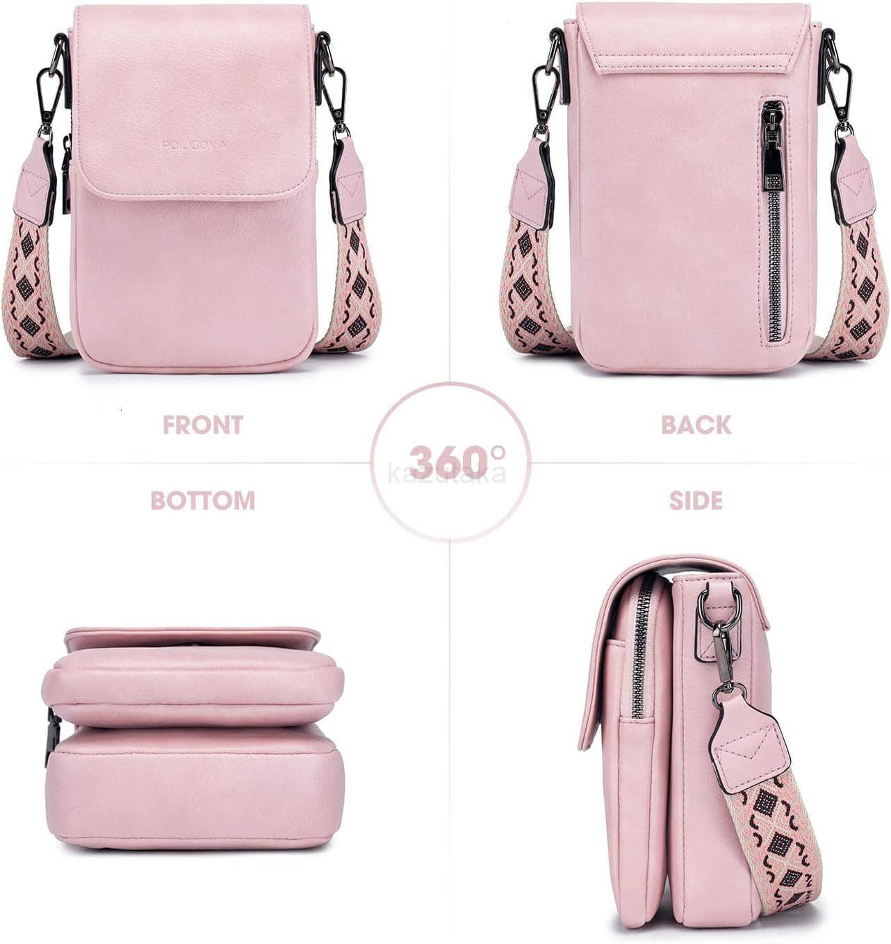 Small Crossbody Bags for Women TrendyLeather Triple Compartment Cell Phone Crossbody Wallet Purses with Card Slots Z250910