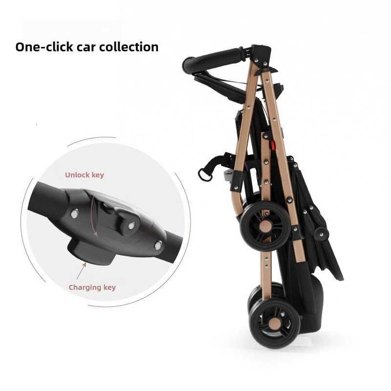 Twoway Baby Stroller Can Sit or Lie Down Ultralight and Foldable Portable for Walking Baby Reversible and Newborn W250910