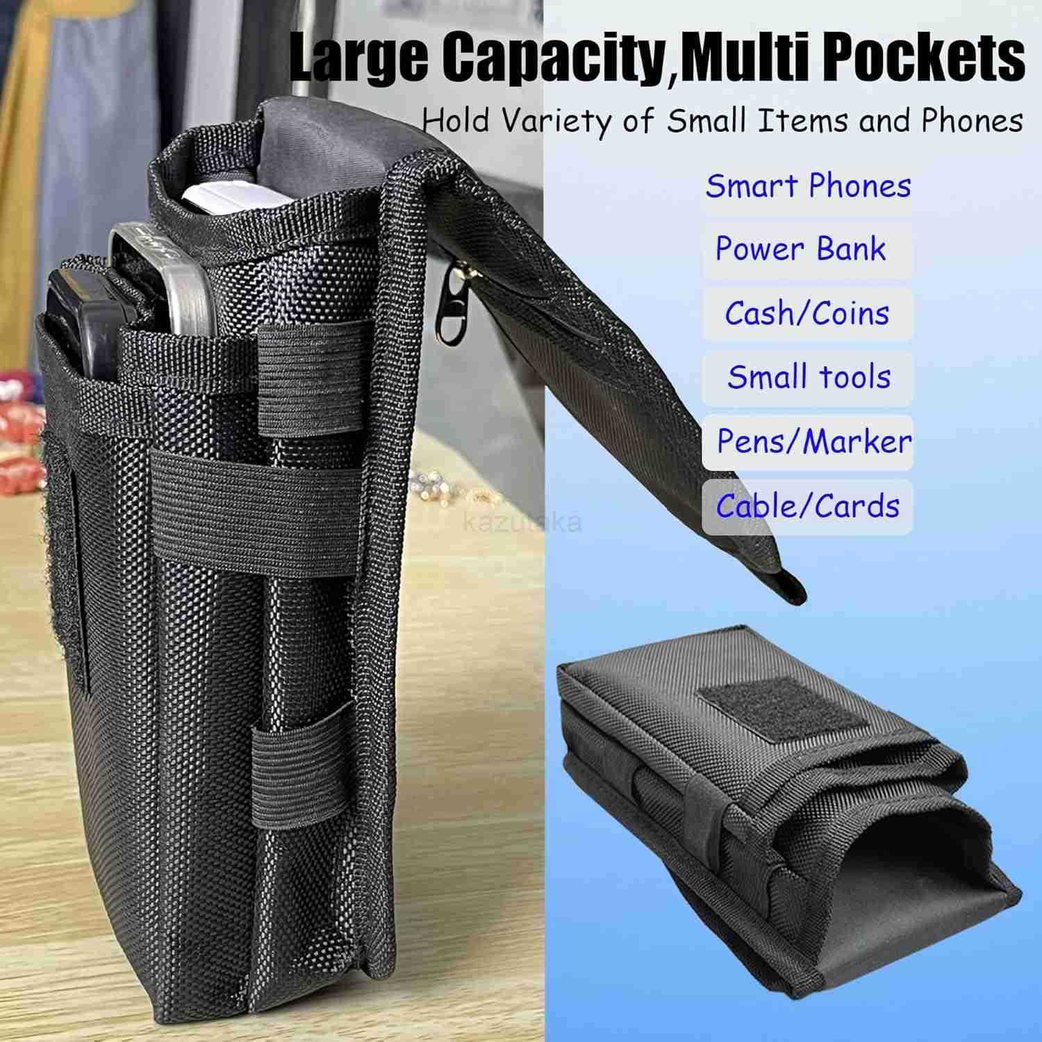 Belt Phone Pouch for MenDual Phone Holster with Belt ClipTactical Waist Cellphone HolderMultiFunction Large Compatibility Smartphone Case for Daily Us