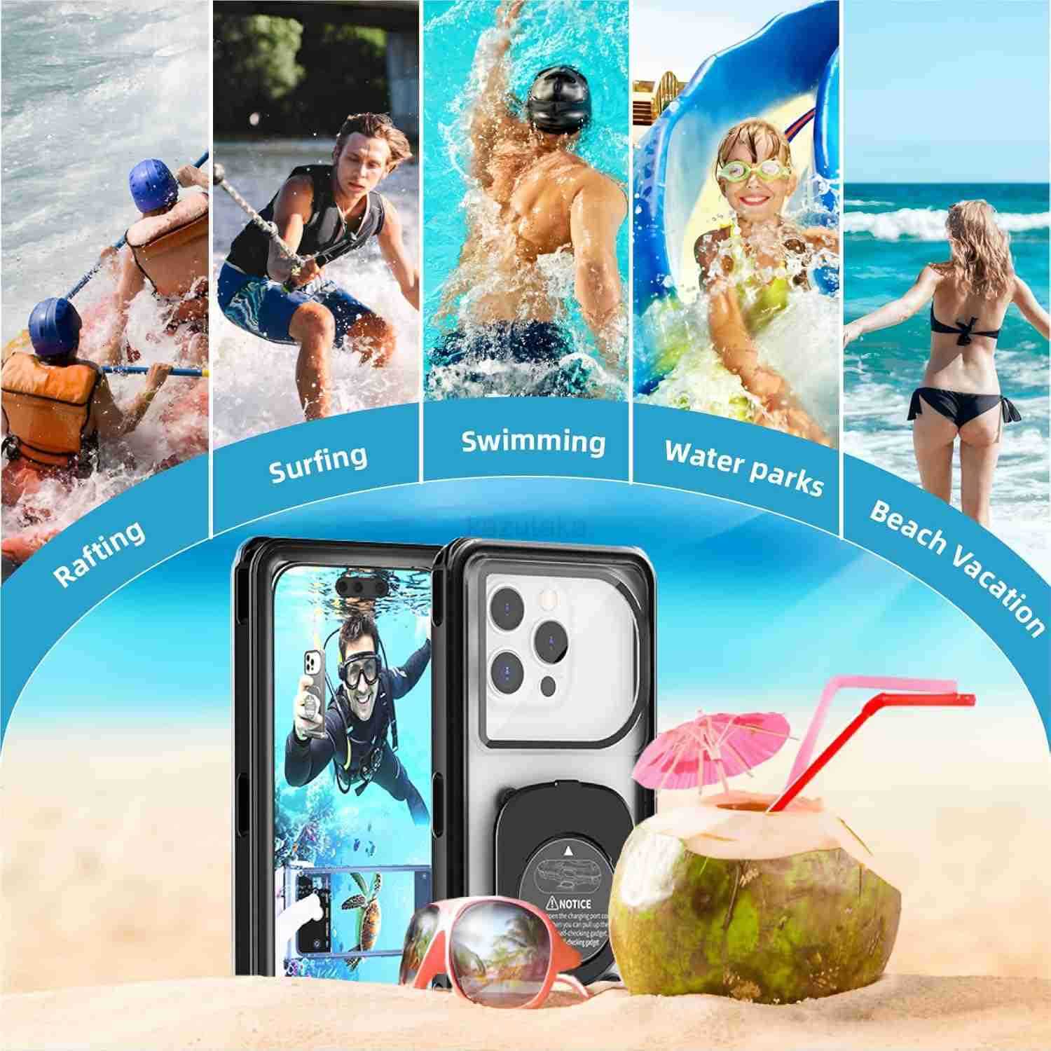 Waterproof Phone Case Underwater Phone Case for Snorkeling Universal IPX8 Diving Case with Lanyard Up to 69 for Phone 1615141312 Pro Max S25S24S23S22G