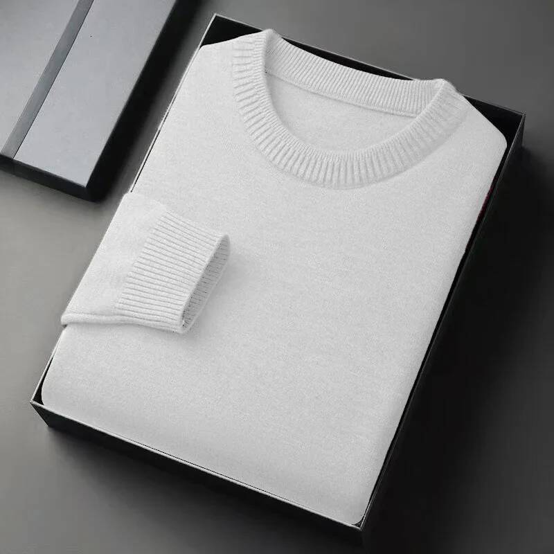 Men's Dress Crew Neck Slim Fit Lightweight Sweatshirts Knitted Pullover Streetwear Casual Fashion Long Sleeve Sweater dongdumaoyi
