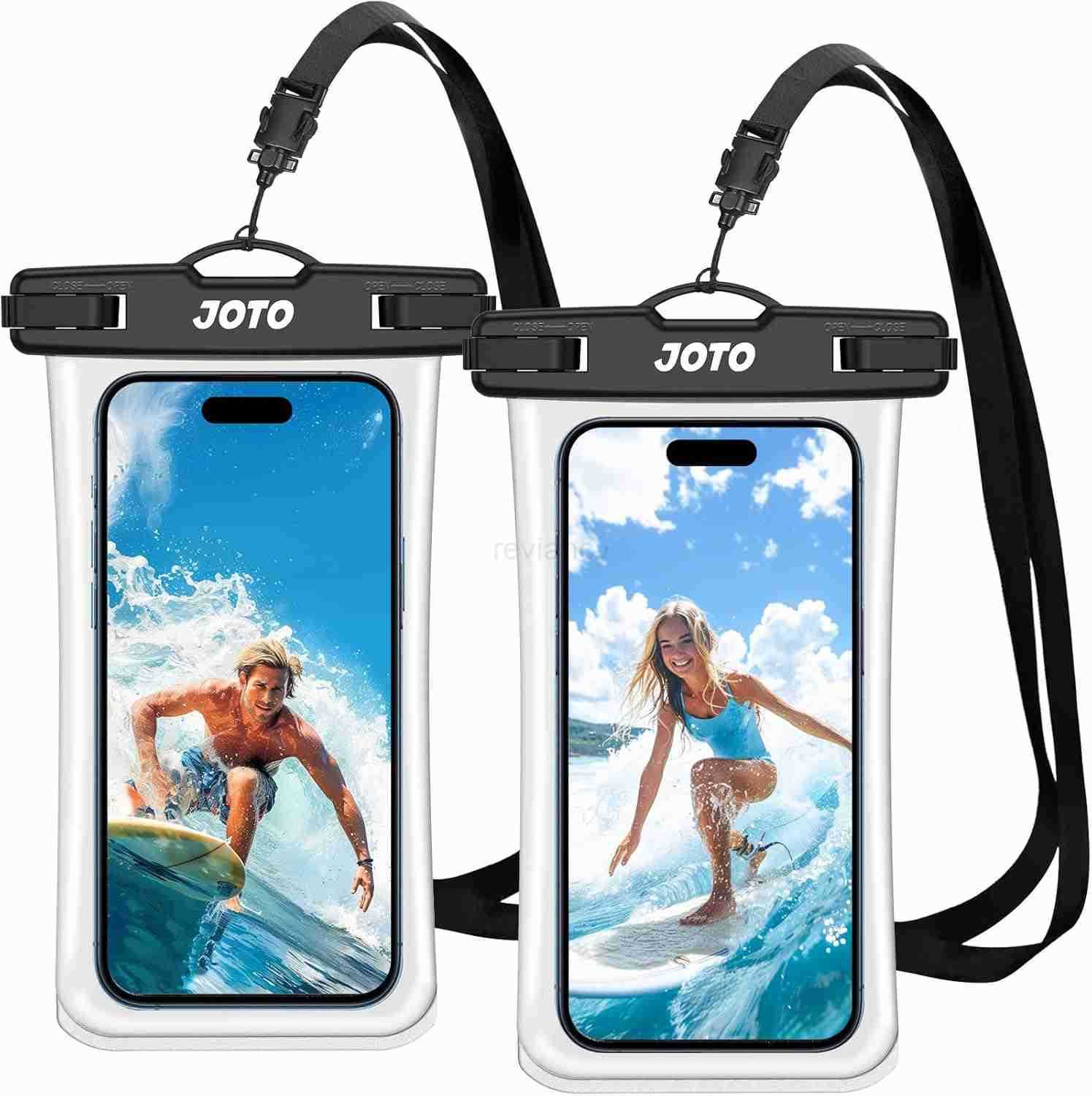 2 Pack Waterproof Phone Pouch Case Up to 7 IPX8 Underwater Phone Case Cellphone Dry Bag for iPhone 16 15 14 13 12 Pro Max Xs Max XR X 8 7 6S Plus SEGa