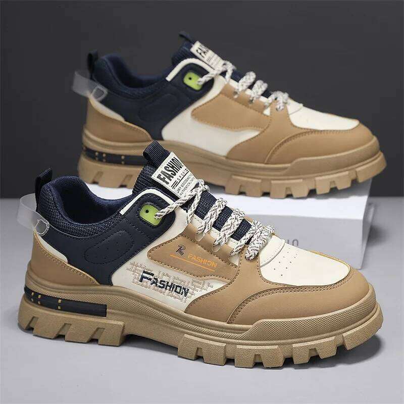 Casual Shoes Mens Sneakers Leather Outdoor Platform Fashion Luxury Designer Sports Running Hiking Skateboard Boots Autumn