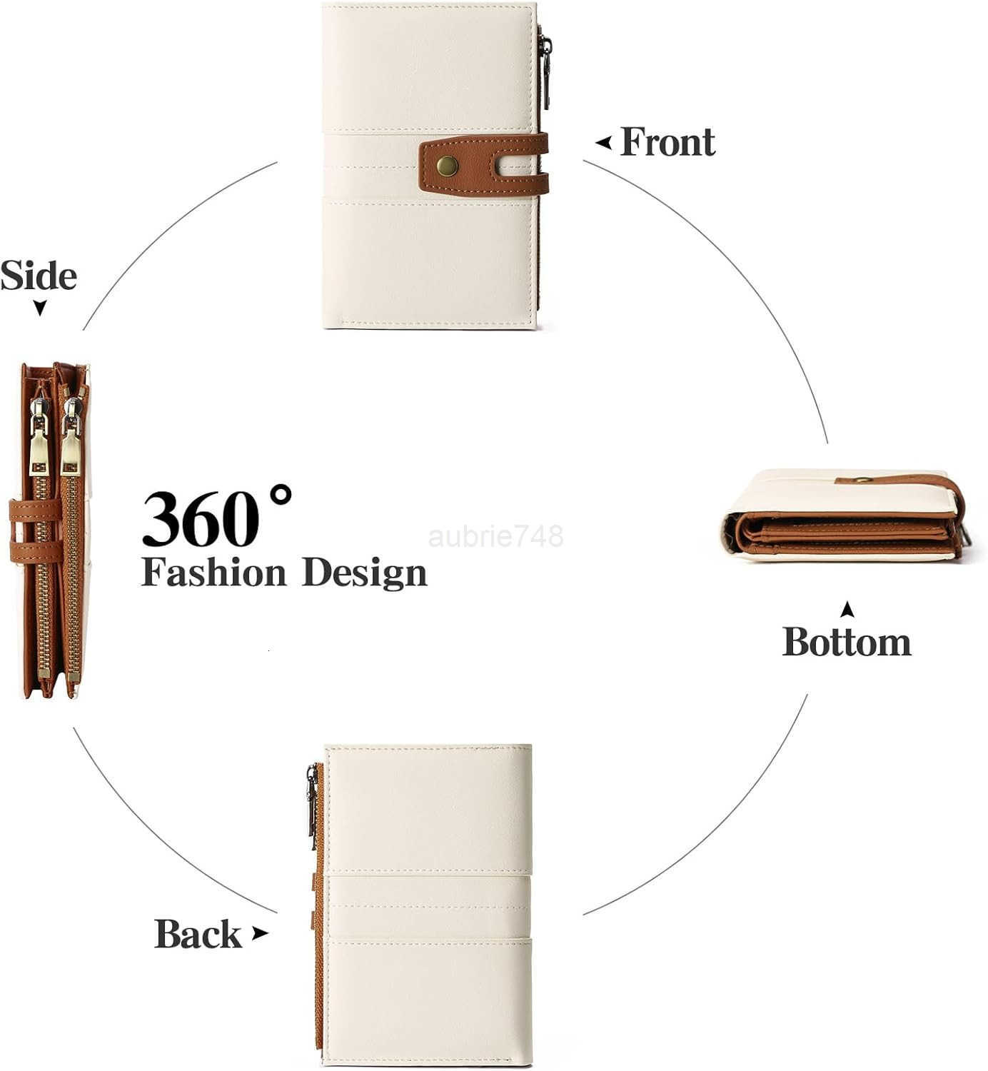 Small Wallets for Women RFID Blocking Leather Trifold Clutch Wallet CARD Holder Wallet Card Case Purse with ID WindowZ250910