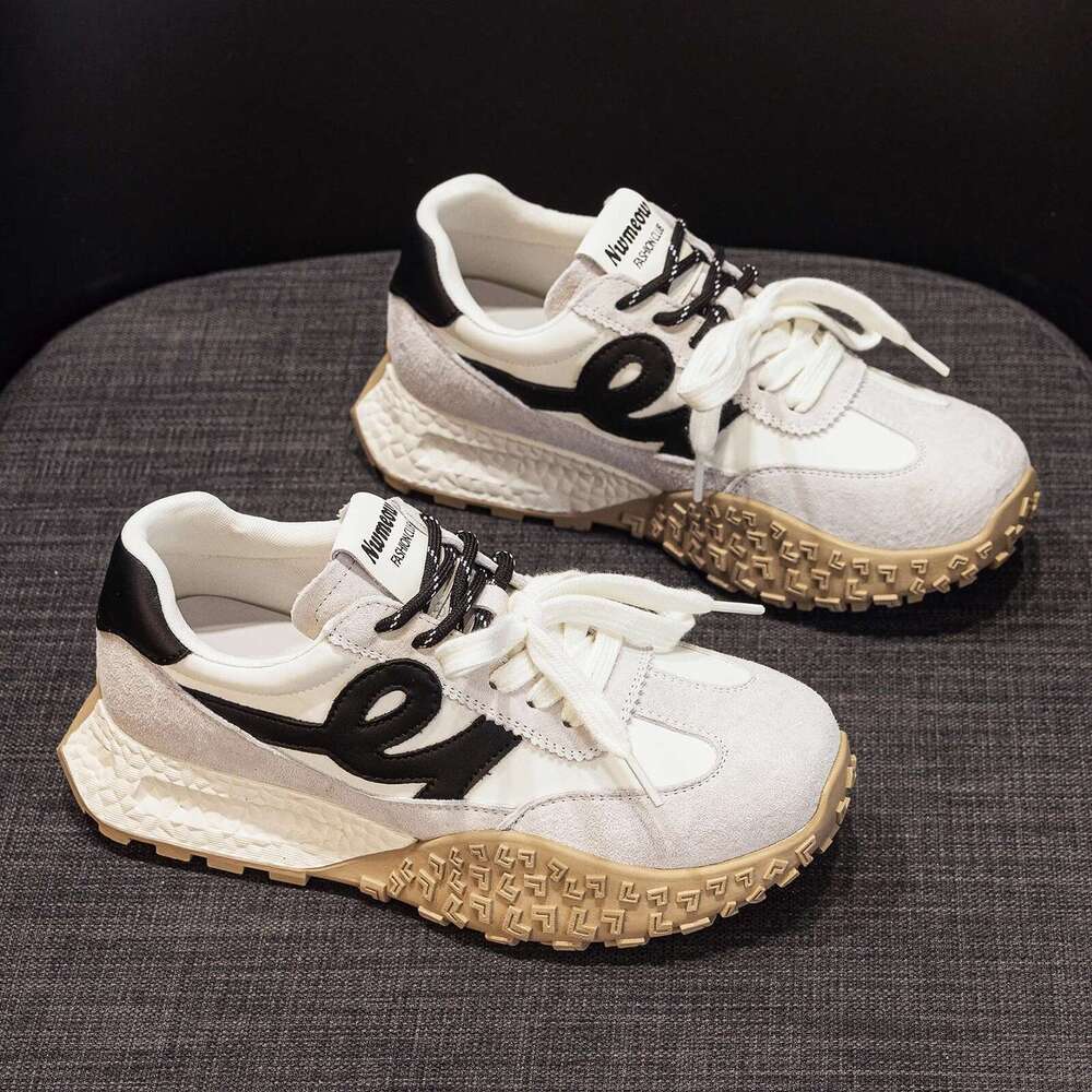 Dexun Thick-Soled Sneakers for Women, Versatile Super Popular White Shoes, 2025 Spring New Korean Style Casual Sports Shoes