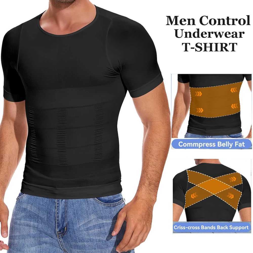 MISSMOLY Mens Body Shaper Slimming Posture Tee Belly Abdomen Corrector Compression Abs Slimming Waist Shaping Corset Tshirt New W250910