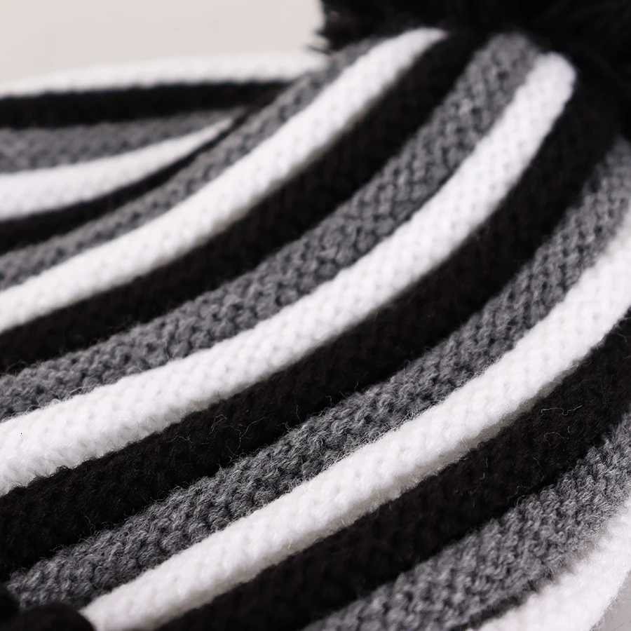 Cute P Babys Winter Hat Infant Earflap Knit Warm for Boys Girls Toddr Kids Fece Li Beanie G250910