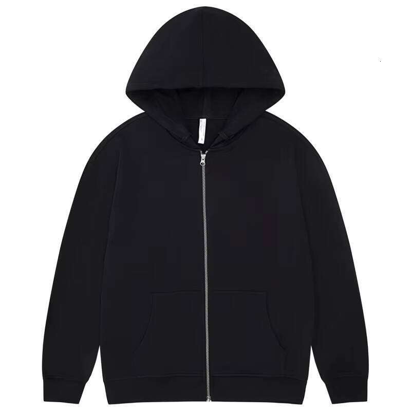 High Quality French Terry Zipper Cotton Hoodie Men and Women Warm Pullover Shirt Screen Printing