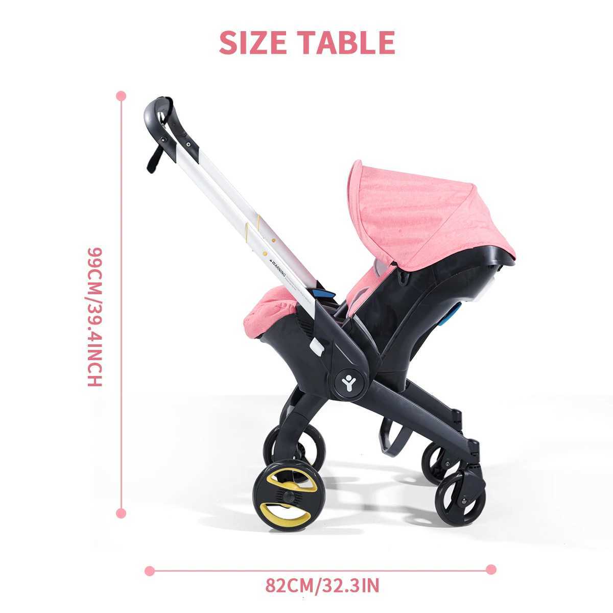 Travel baby stroller bidirectional push metal frame foldable for easy carrying W250910