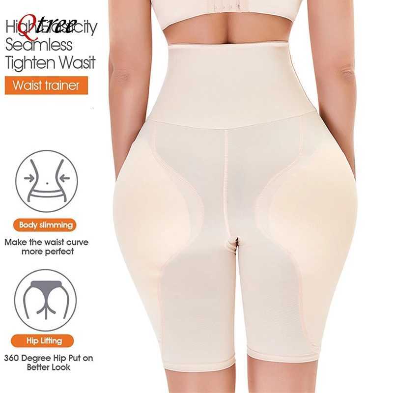 Qtree Women Hip Pads High Waist Panties Shapewear Tummy Shaper Fake Ass Butt Lifter Booty Enhancer Buttock Shorts Thigh Trimmer W250910