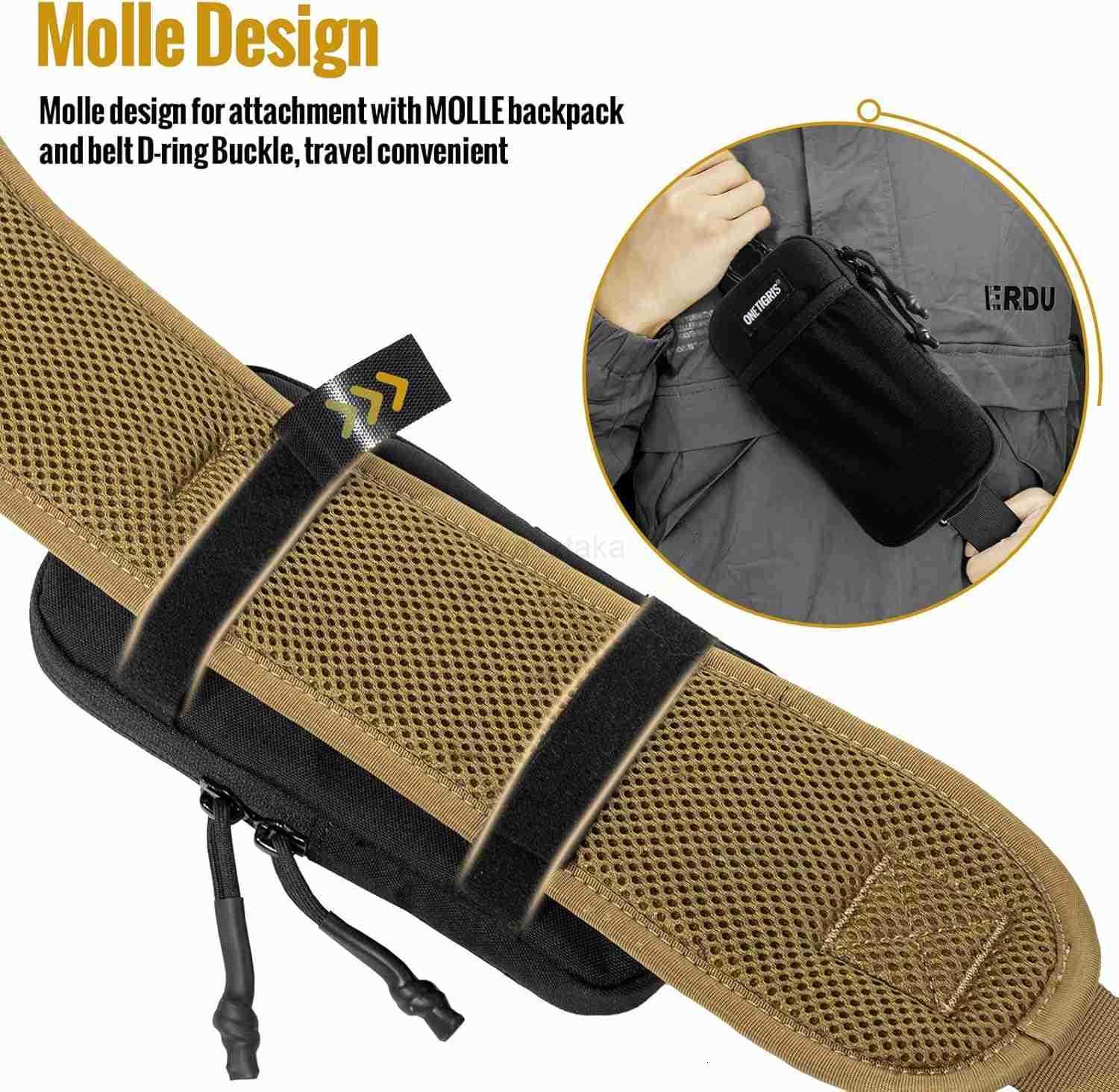 Cell Phone Holster Belt Holder Molle Pouch Cell Holder for Belt with Loop Cell Pouches for Screen Size 4767 Z250910