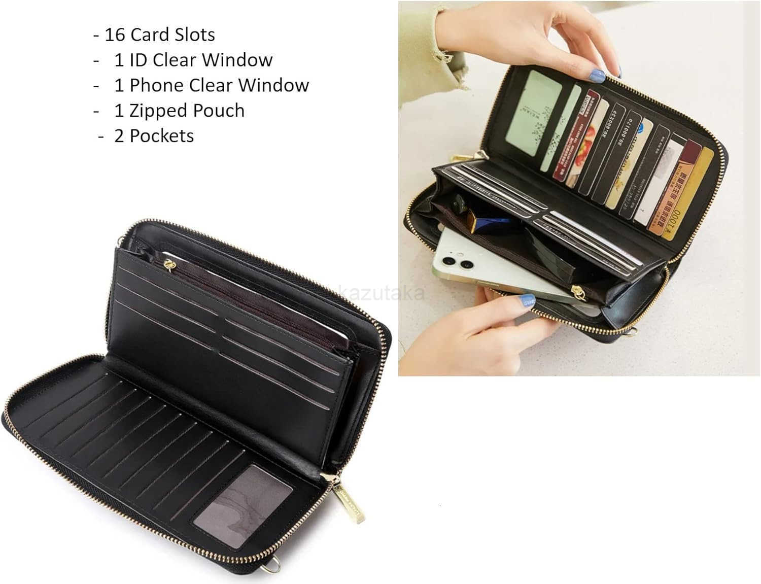 Leather Crossbody Phone Bag for Women RFID Blocking Touch Screen Wallet Shoulder Handbag with Clear Phone Window Z250910