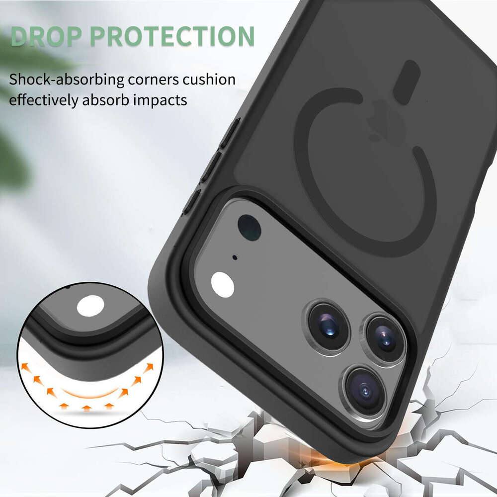 Suitable for iPhone 17 Case Magnetic Matte Skin Feel 2-in-1 Shockproof Apple 16 Pro Max Protective Cover