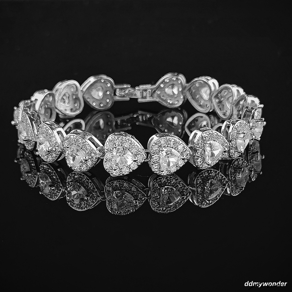 Choucong Brand Wedding Bracelet Jewelry Sterling Sier Fill Multi Color 5A Cubic Zricon CZ Dia Gemstones Party Women Charm For Lover Gift