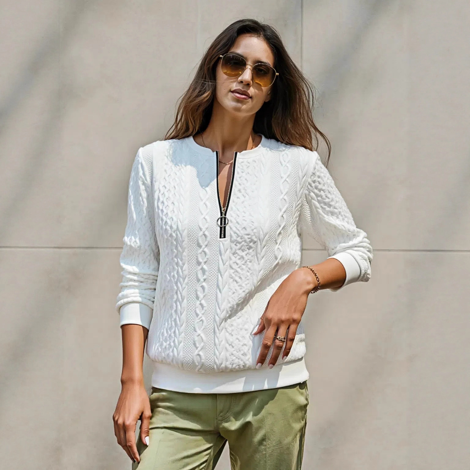 2025 Autumn/Winter New Hot Selling Women's Long Sleeve design Round Neck Solid Color Jacket Sportswear Designer Women's Top