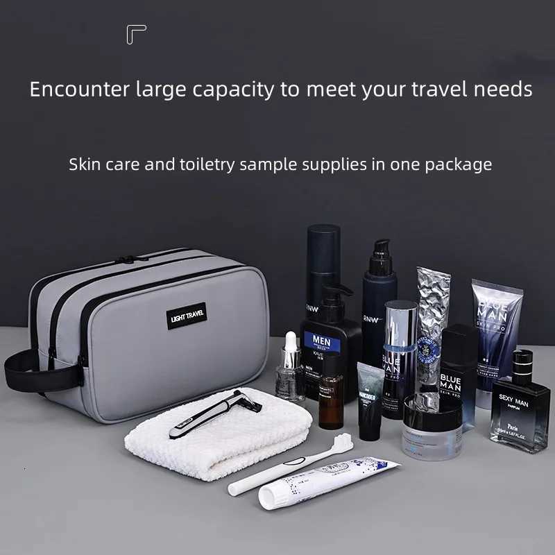 2025 mens toiletry bag travel portable threelayer storage bag dry and wet separation large capacity cosmetic bagXJ250910