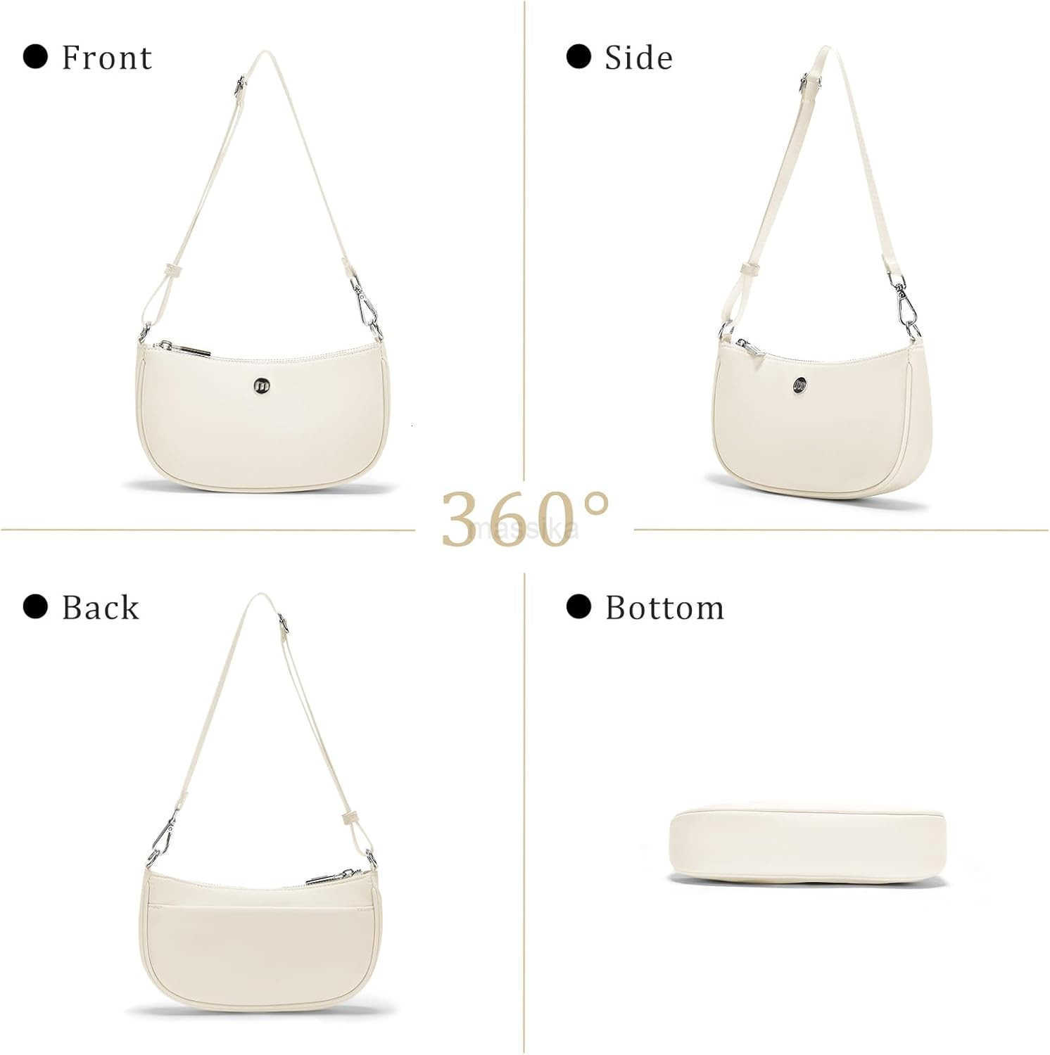Shoulder Bag for Women Handbags with Adjustable Strap Underarm Purse Mini Clutch Purses Trendy Crescent Bags 1L M250910