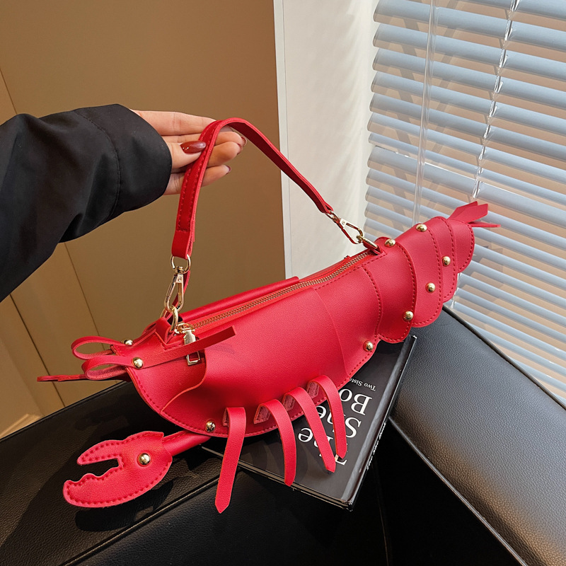 2025 autumn new personalized dragon bag European and bag American fashion style rivet niche design cute women's shoulder bag designer bag
