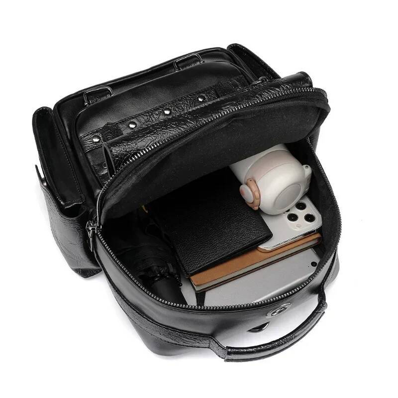 Goth Style Large Capacity Women's Backpack,Skull Decoration Computer Bag,Multi-function Unisex Waterproof Backpack high-quality