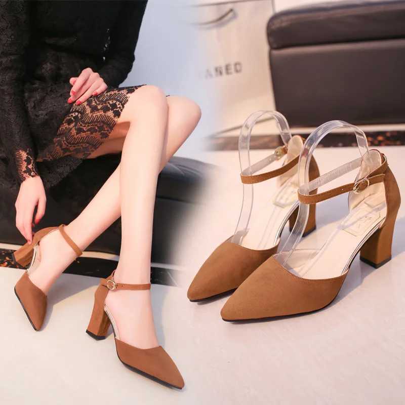 Comemore 2025 New Black High Heels for Women Girl Pointed Sandals Female Summer Womans Heel Shoes Mujer Sandalias Femeninas 42 W250910