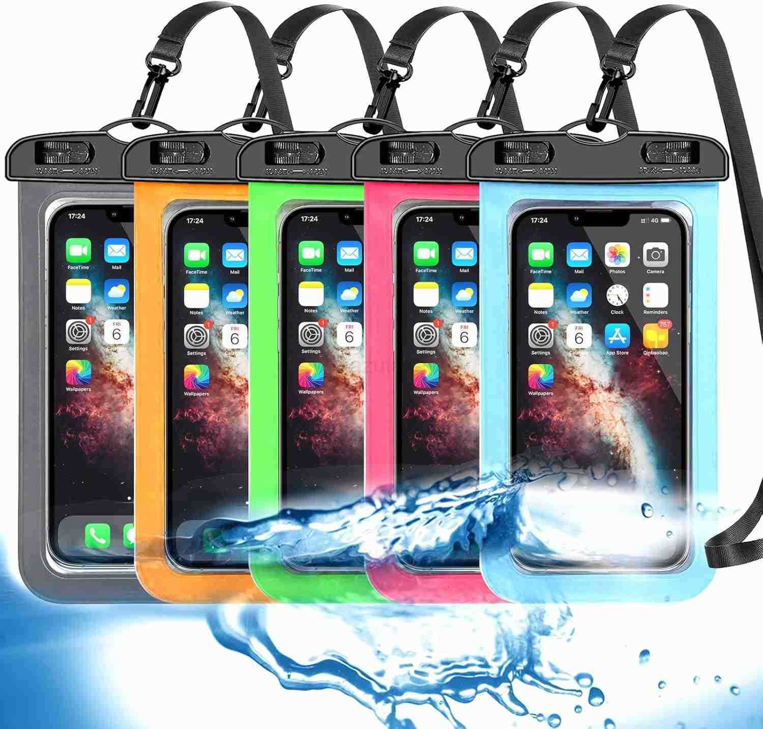 5 Pack Universal Waterproof Phone Pouch Large Phone Dry Bag Waterproof Case for Phone Z250910