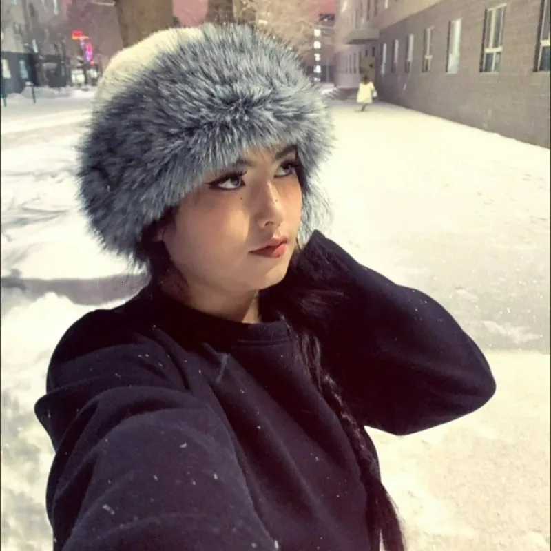 Mongolian Hat Winter Plush Faux Fur Ear Fl Hat Plush Warm Thermal Ear Protection for Women Men Cold Weather Winter Couple CsXJ250910