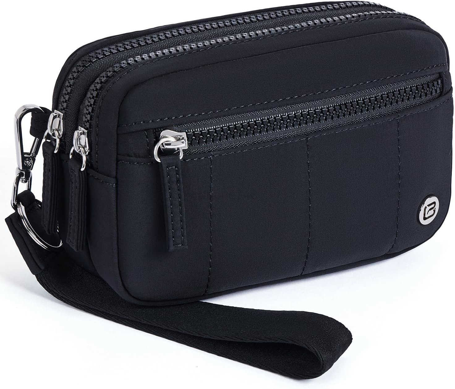 Small Nylon Crossbody Bags for WomenRFID Wristlet Purse Built in Wallet 4 Zipper Crossbody Wallet Phone OrganizerZ250910