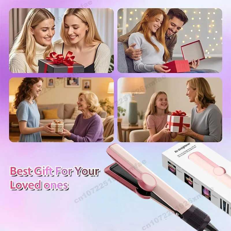 Professional 2 IN 1 Hair StraightenerHair Dryer Negative Ion Hairdryer Iron LongLasting Styling ToolBest Gift ForWomenhairdryer L250909