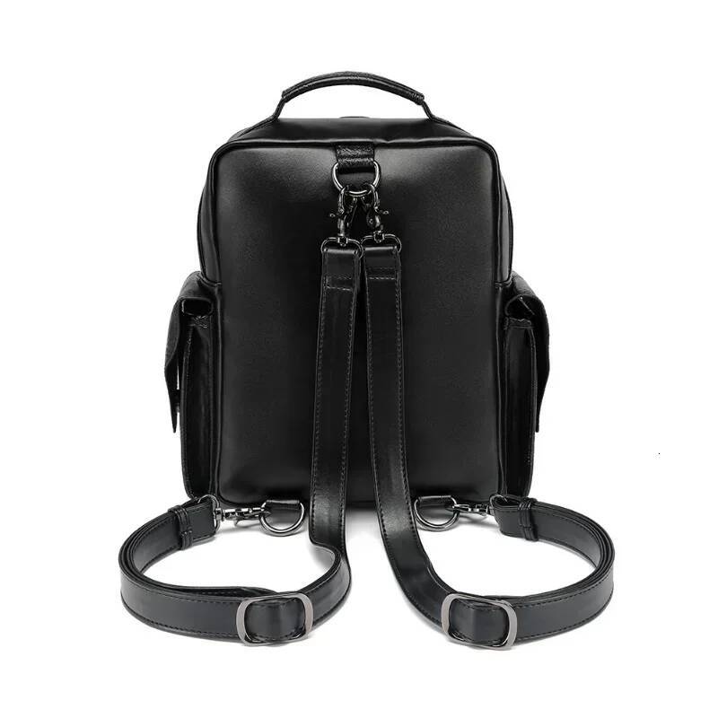 Goth Style Large Capacity Women's Backpack,Skull Decoration Computer Bag,Multi-function Unisex Waterproof Backpack high-quality