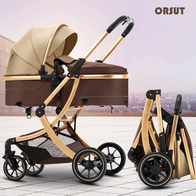 Lightweight Highview Baby Stroller Can Sit or Lie Down Lightweight and Foldable Twoway Shockabsorbing Newborn Stroller W250910