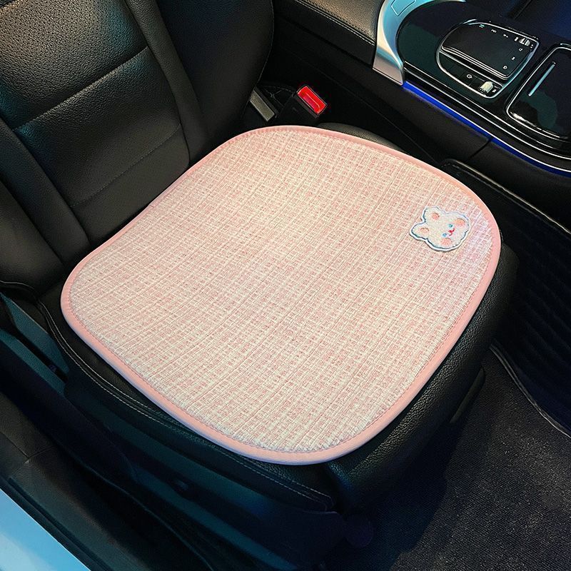 Linen Car Seat Cushion All Seasons Universal Ladies Breathable 2025 Cute Seat Cushion Cover Single Piece Summer Cooling Cushion 250910