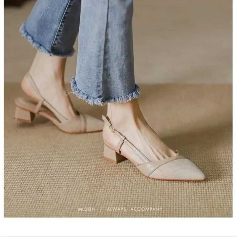 Fashion Square High Heels Slingback Sandals Women Slip on Mules Shoes Women Shallow Female Pumps for Office Lady Work Shoes W250910