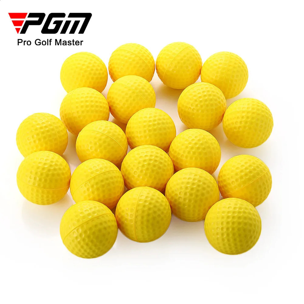 10Pcs Yellow PU Foam Golf Balls Sponge Elastic Indoor Outdoor Practice Training 250909