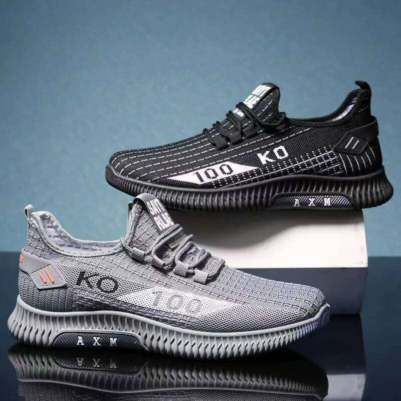 Men's Sneakers Trendy Breathable Mesh Running Shoes Comfortable Non Slip Sports Shoes for Men Outdoor Lightweight Tennis Shoes