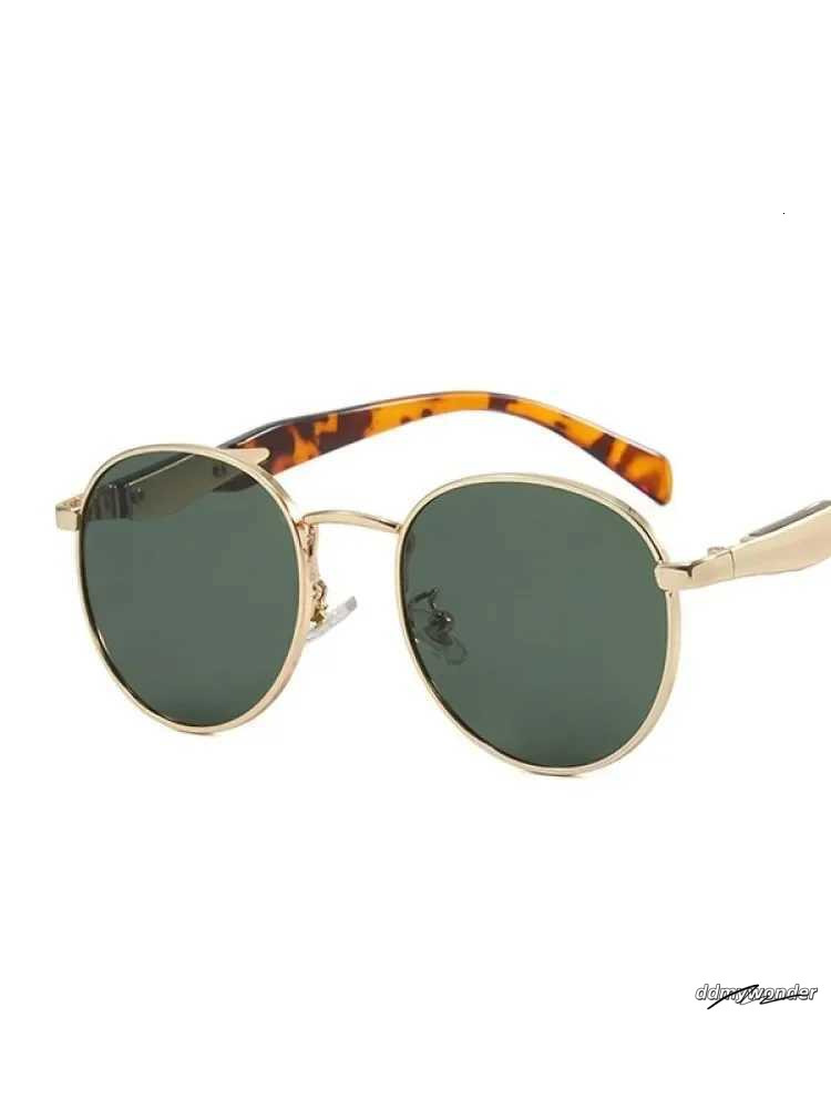 Women Sunglasses Retro Sun Glasses Female Brand Designer Vintage Round Metal Trendy Eyewear Male Uv400 Suitable For Swimming Pool Sides And Outdoor Ac