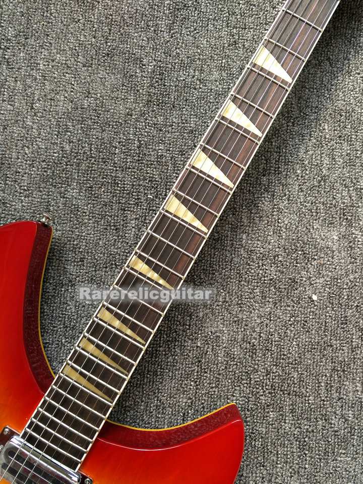330 6 Strings Sunset color Semi Hollow Body Electric Guitar Gloss Varnish Fingerboard